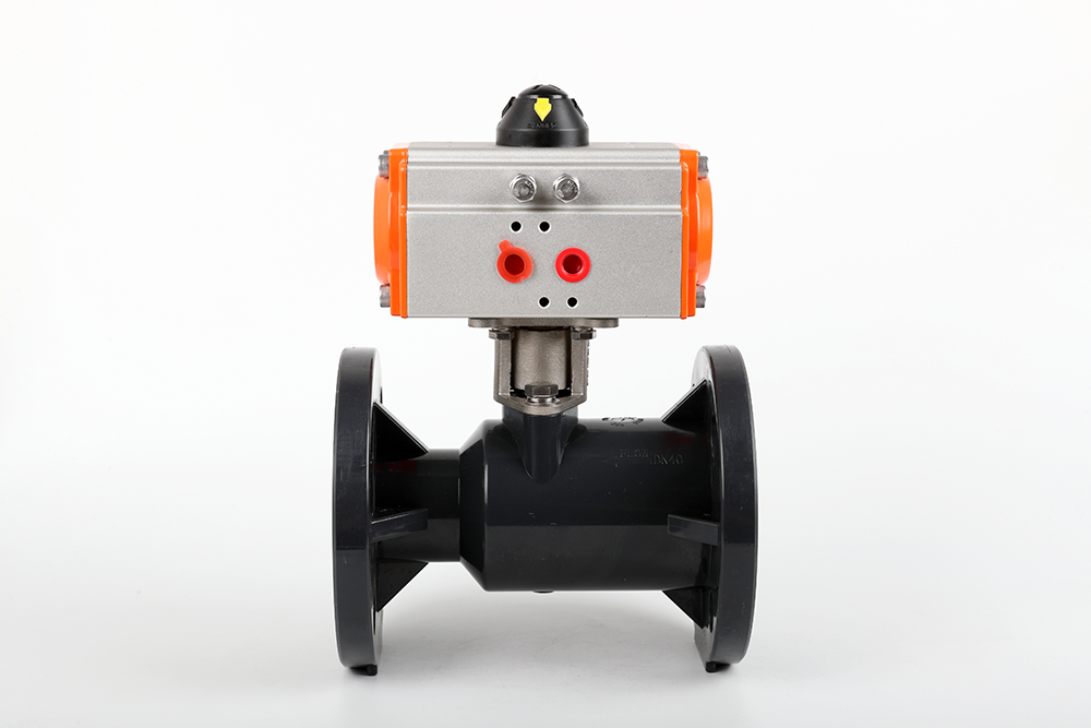 桥西气动法兰一体球阀